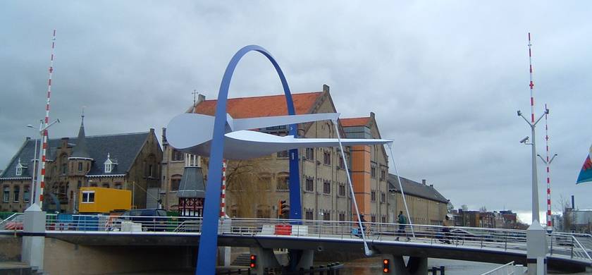 Onderbouw voor de Blokhuispoortbrug te Leeuwarden